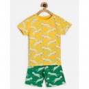 Miniklub Boys Regular Lounge Wear - 6-7yr, Yellow/Green